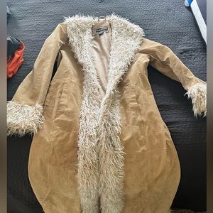 Misdemeanor long leather coat